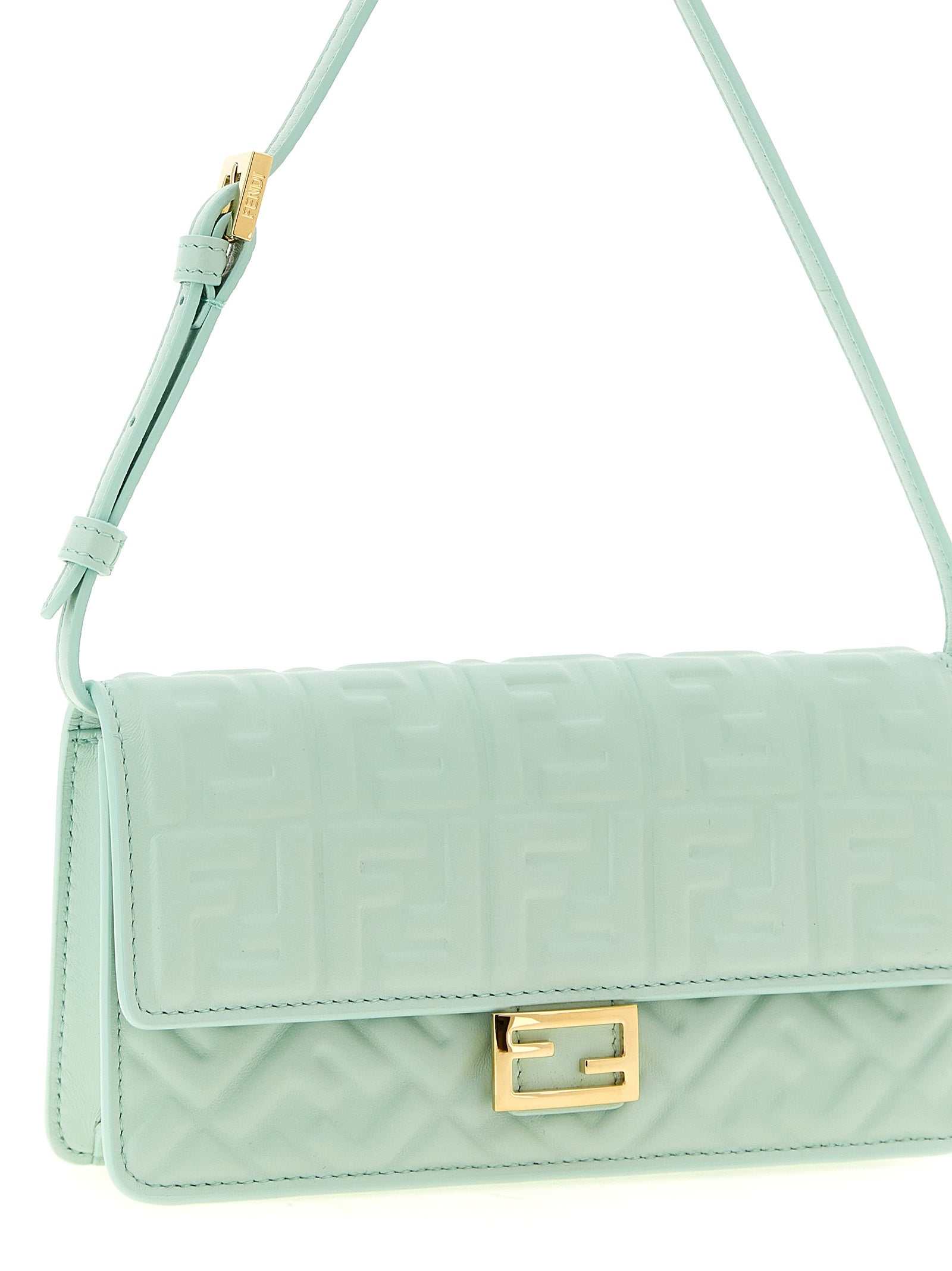 Bicolor Lamb Leather Shoulder Bag