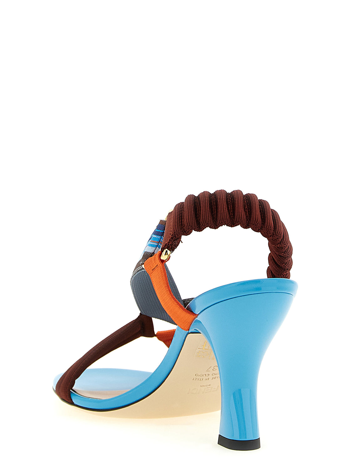 Multicolor Viscose Strap-On Sandals