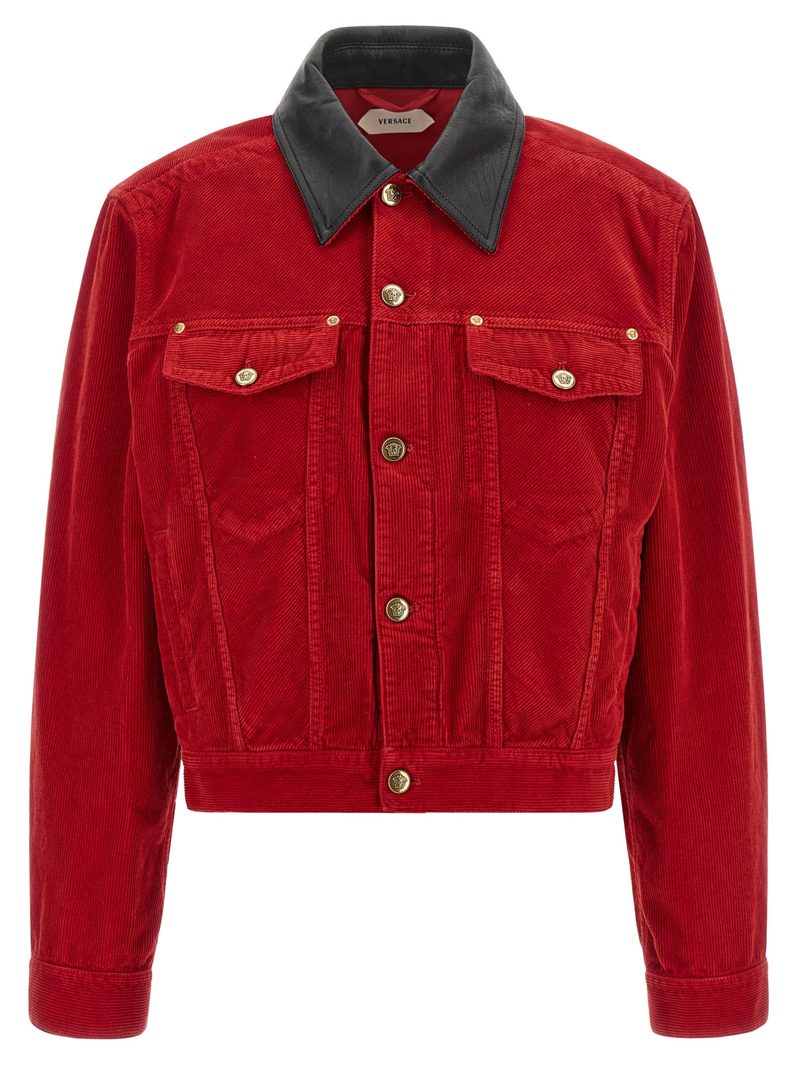 Red Cotton Full-Length Jacket