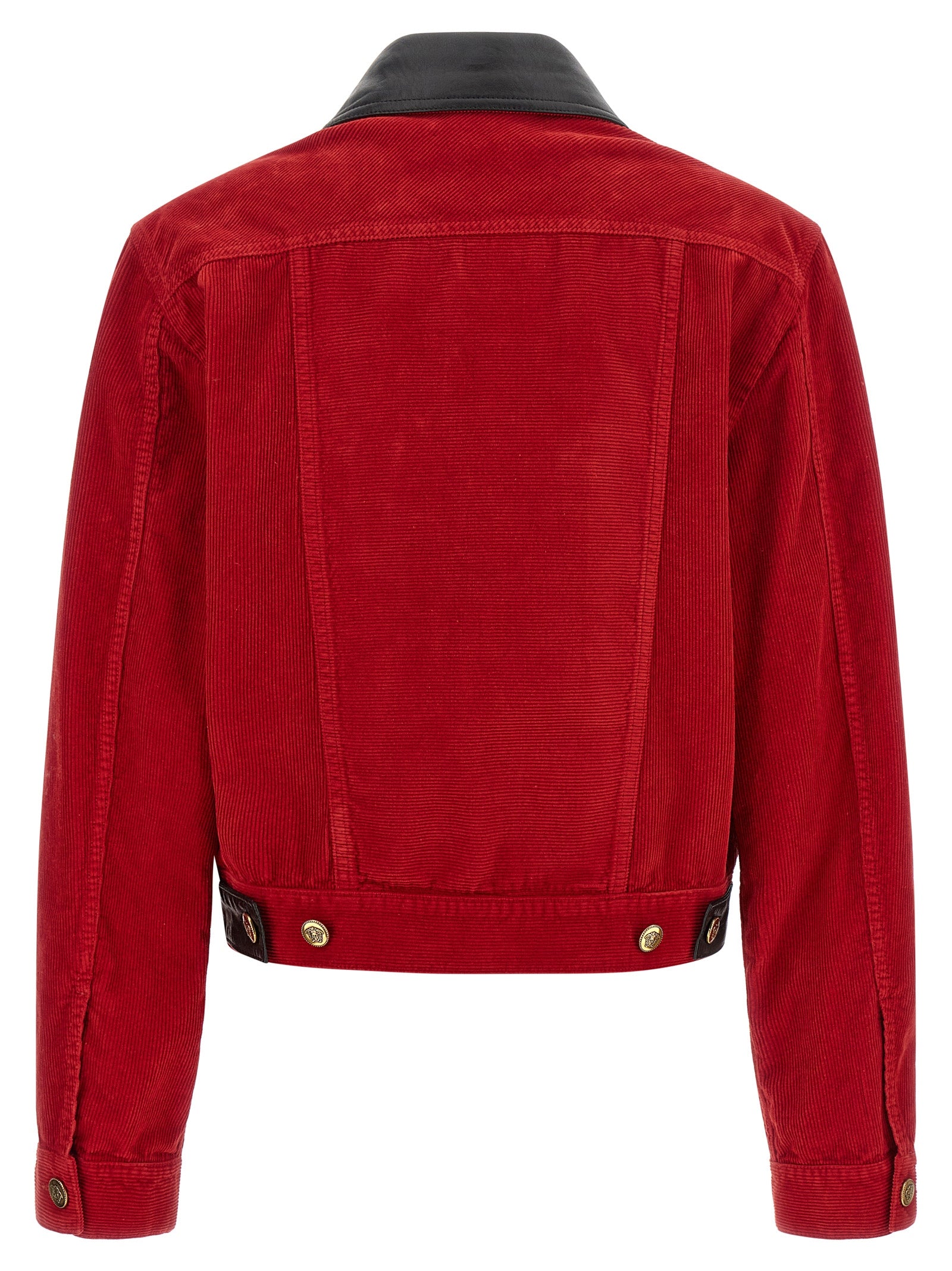 Red Cotton Full-Length Jacket