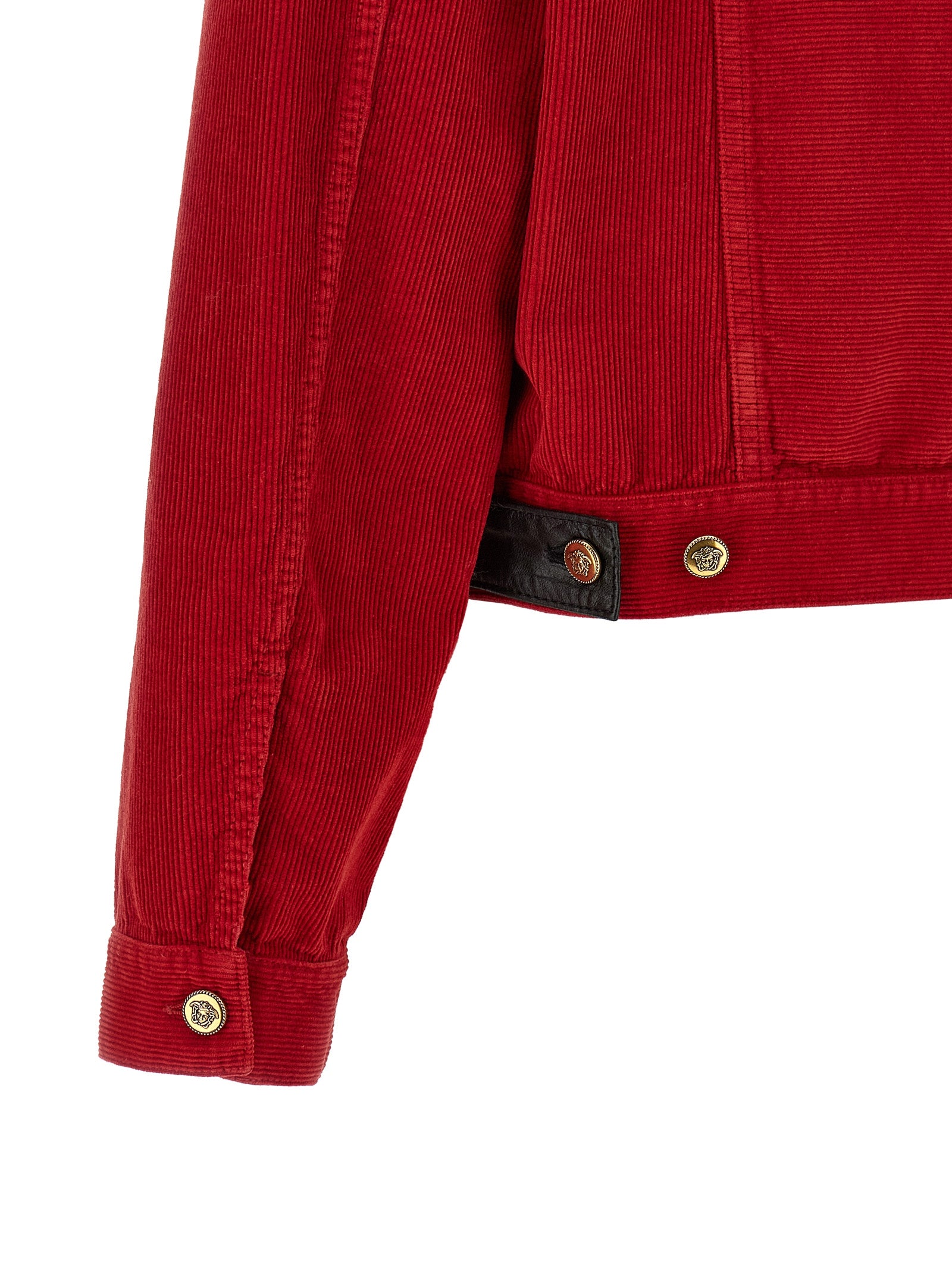 Red Cotton Full-Length Jacket