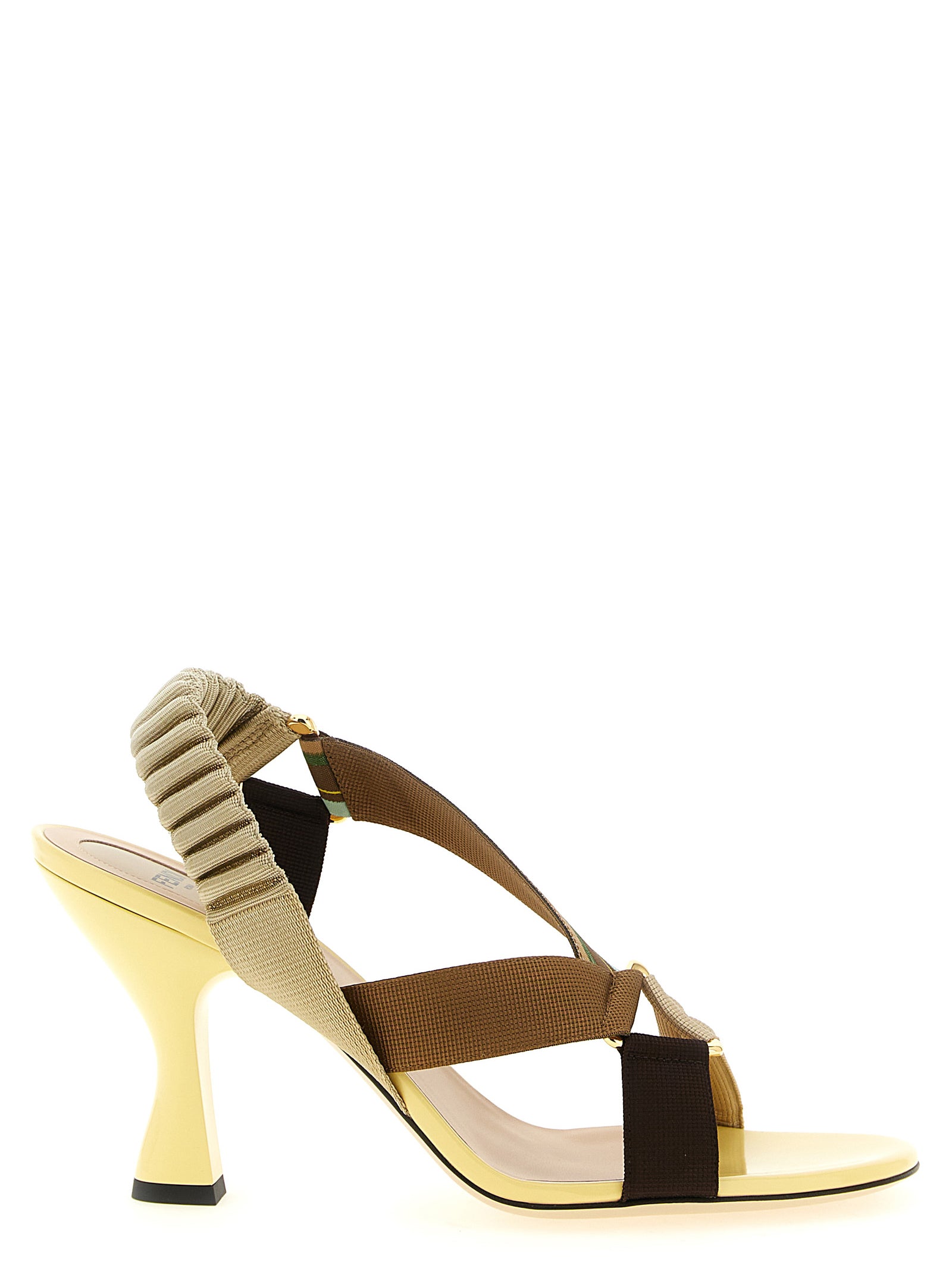 Multicolor Viscose Mid Heel Pumps