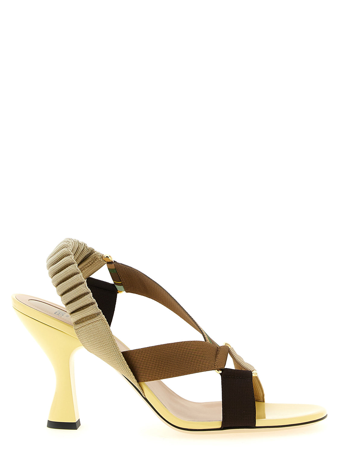 Multicolor Viscose Mid Heel Pumps