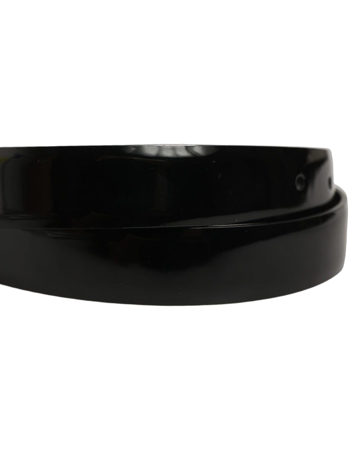 Black Classic Leather Gold Tone Buckle Belt