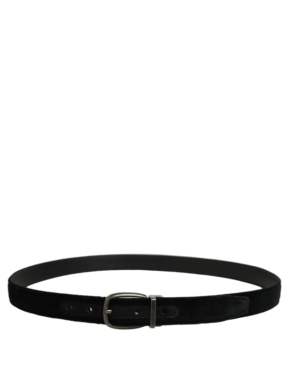 Black Cotton Metal Buckle Classic Men Belt