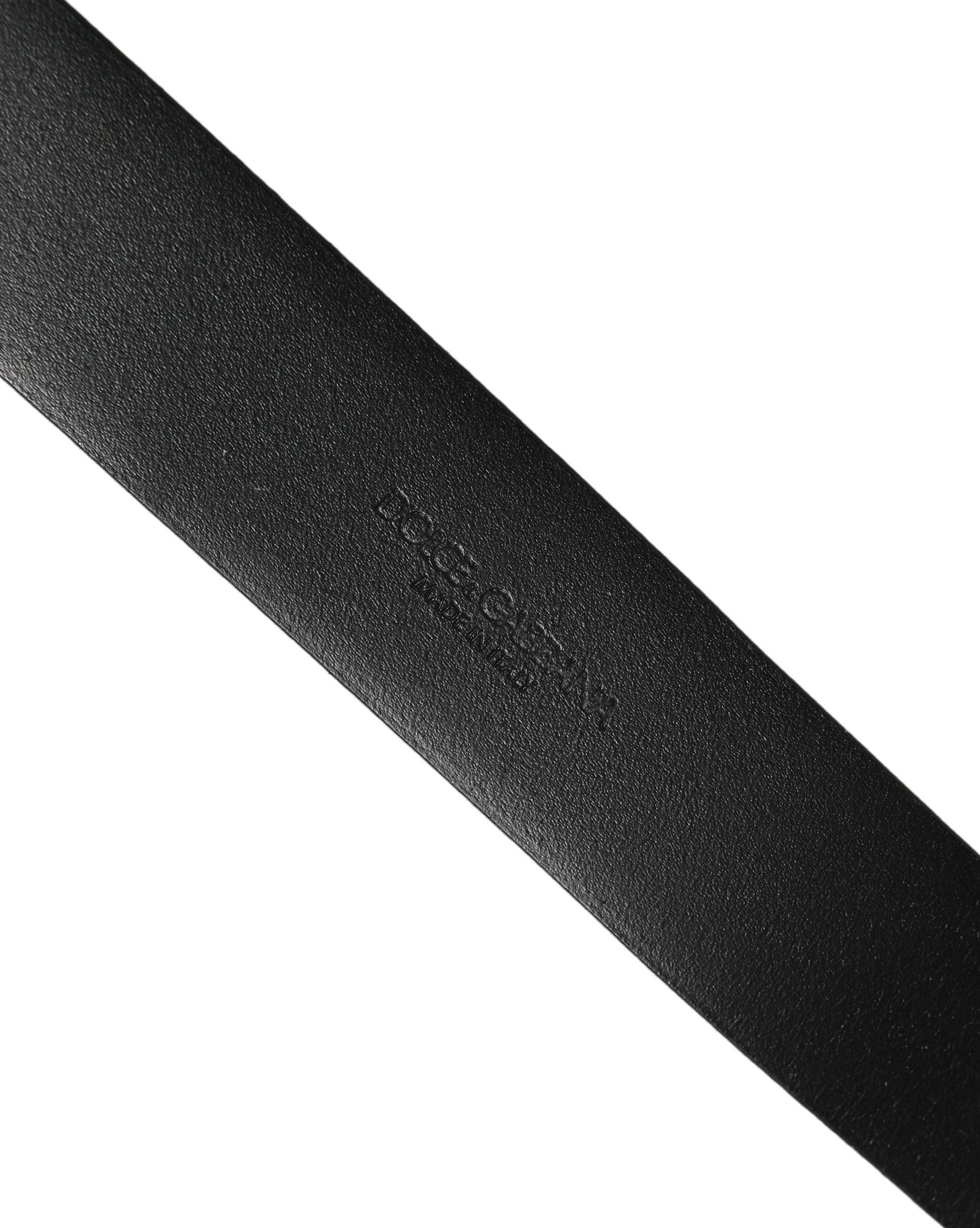 Black Calf Leather Classic Silver Buckle Belt