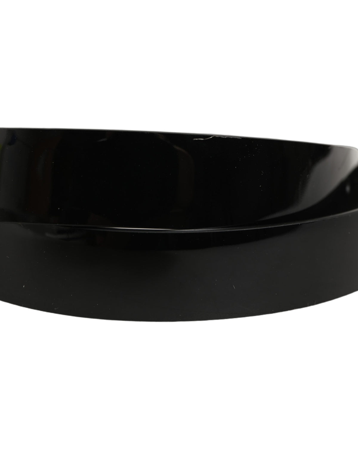 Black Classic Leather Silver Tone Buckle Belt