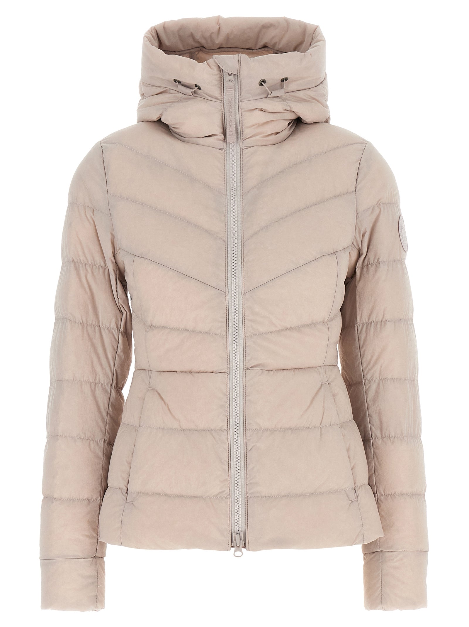 Beige Polyamide Full-Length Jacket