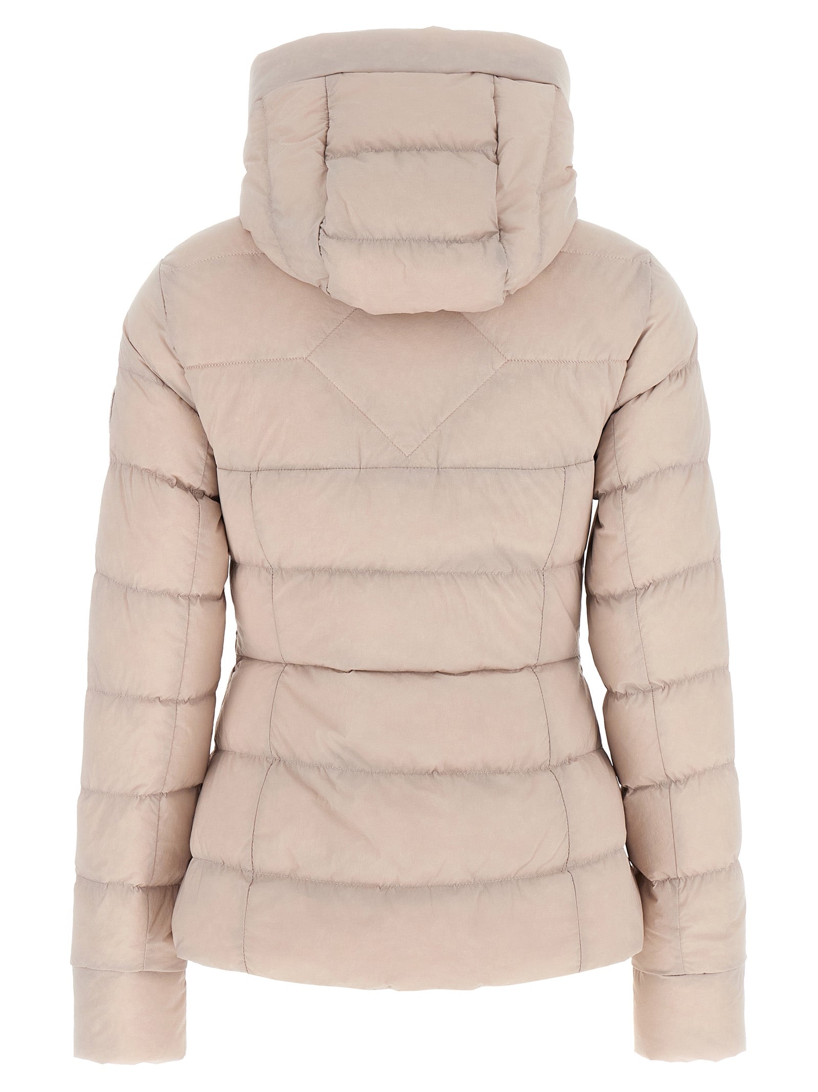 Beige Polyamide Full-Length Jacket