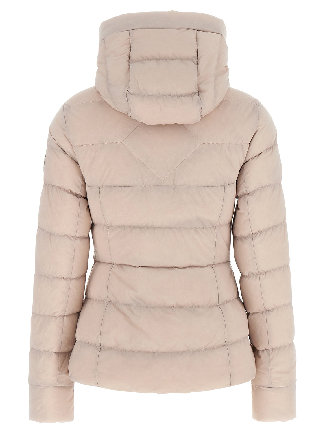 Beige Polyamide Full-Length Jacket