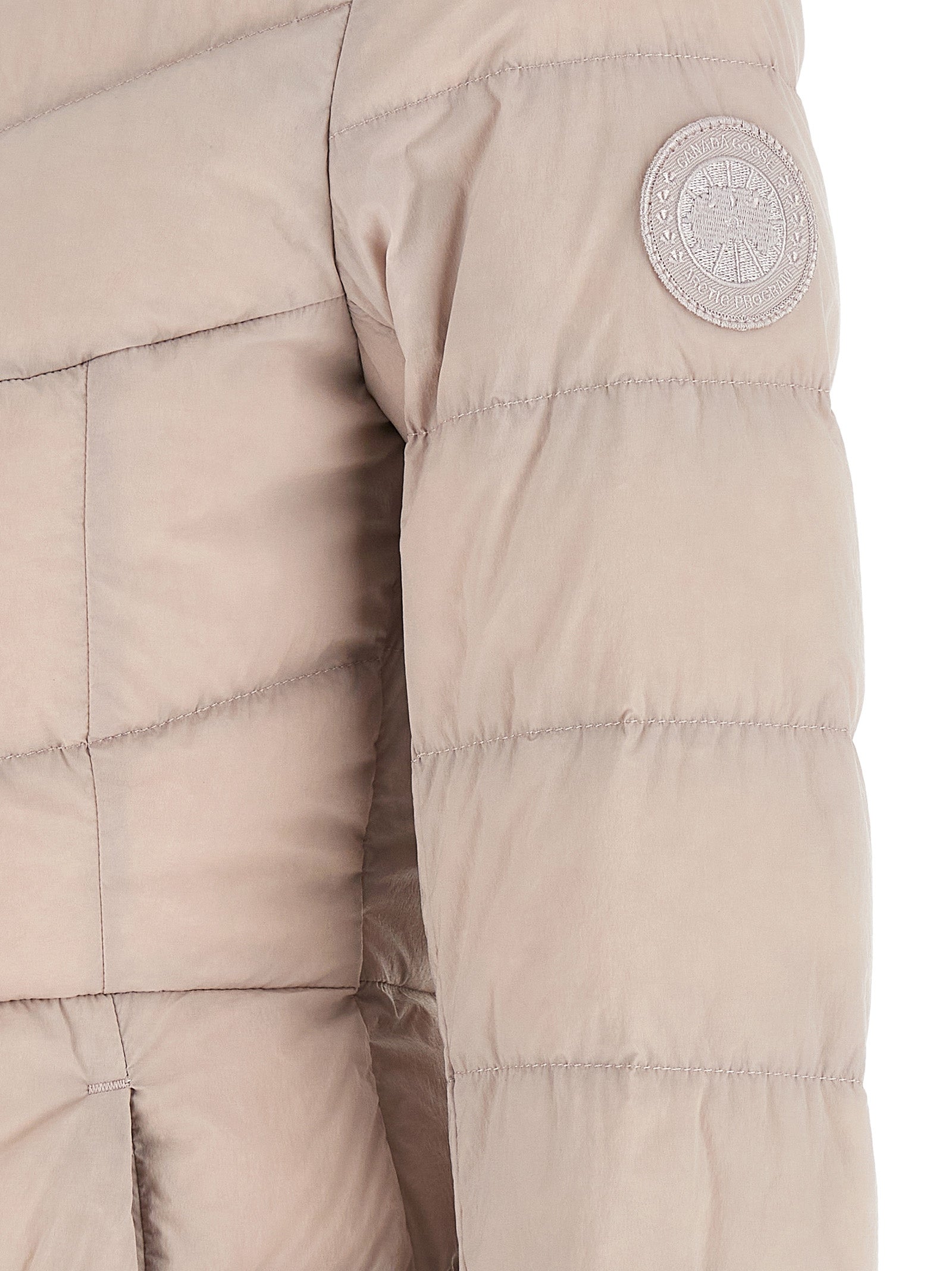 Beige Polyamide Full-Length Jacket