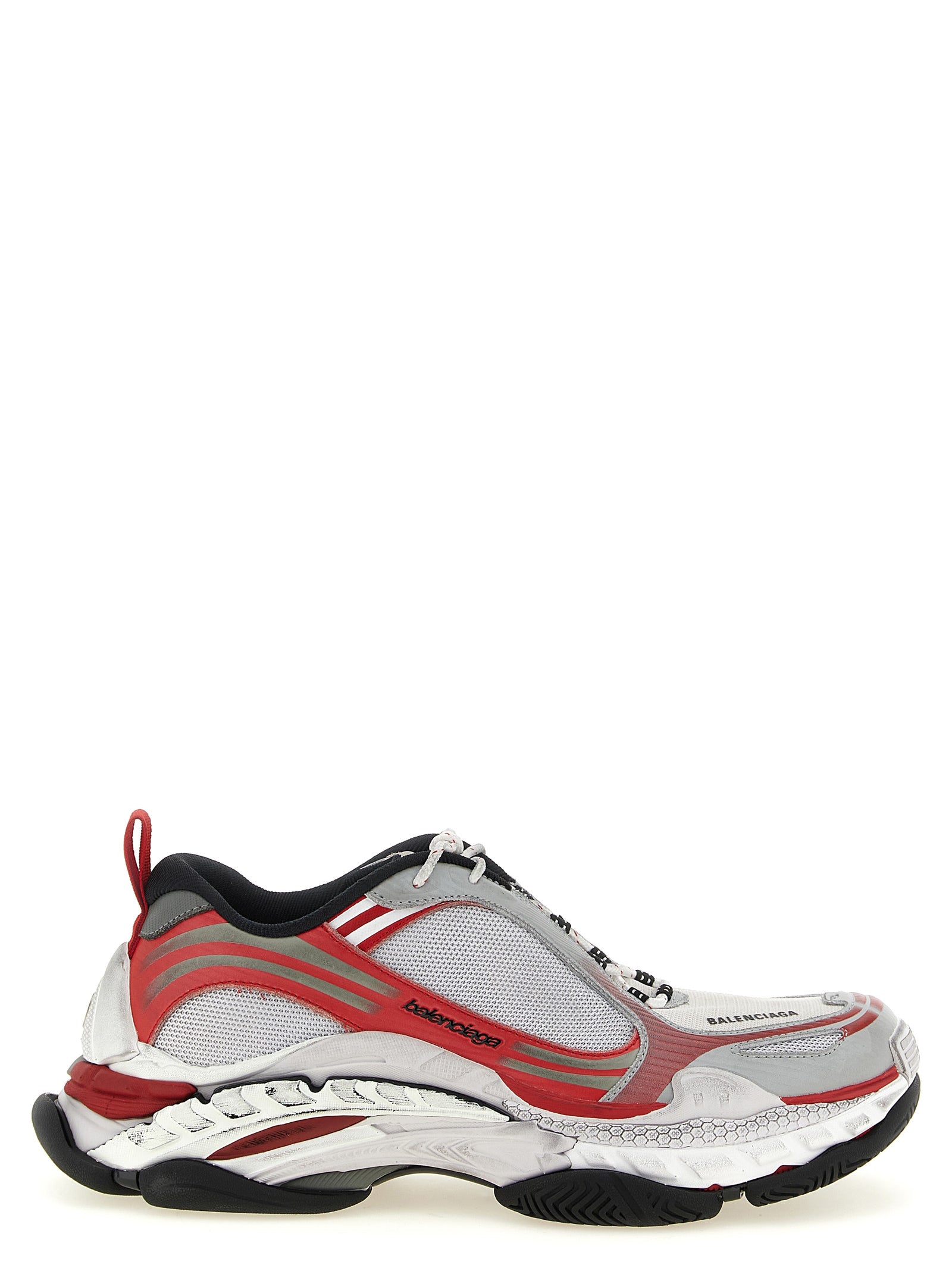 White Polyethylene Athletic Sneakers