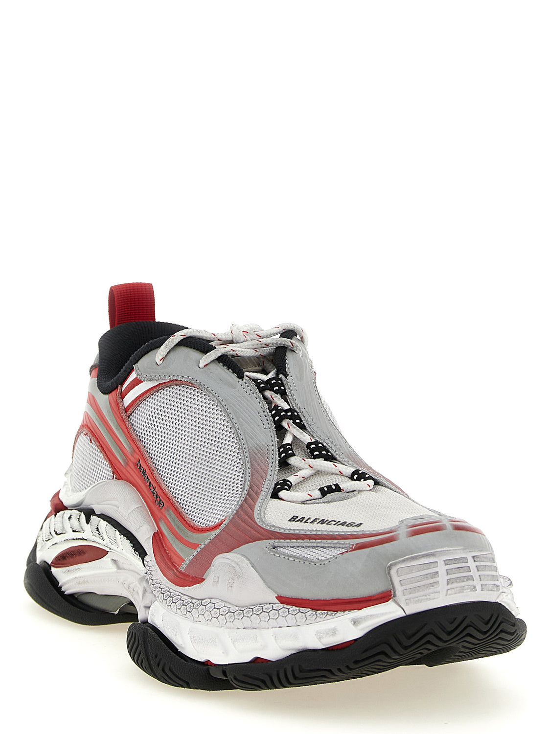 White Polyethylene Athletic Sneakers