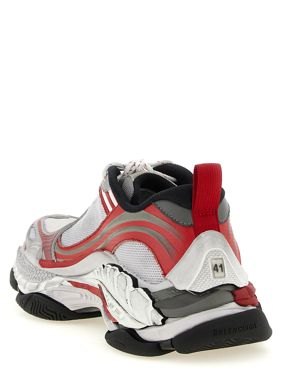 White Polyethylene Athletic Sneakers