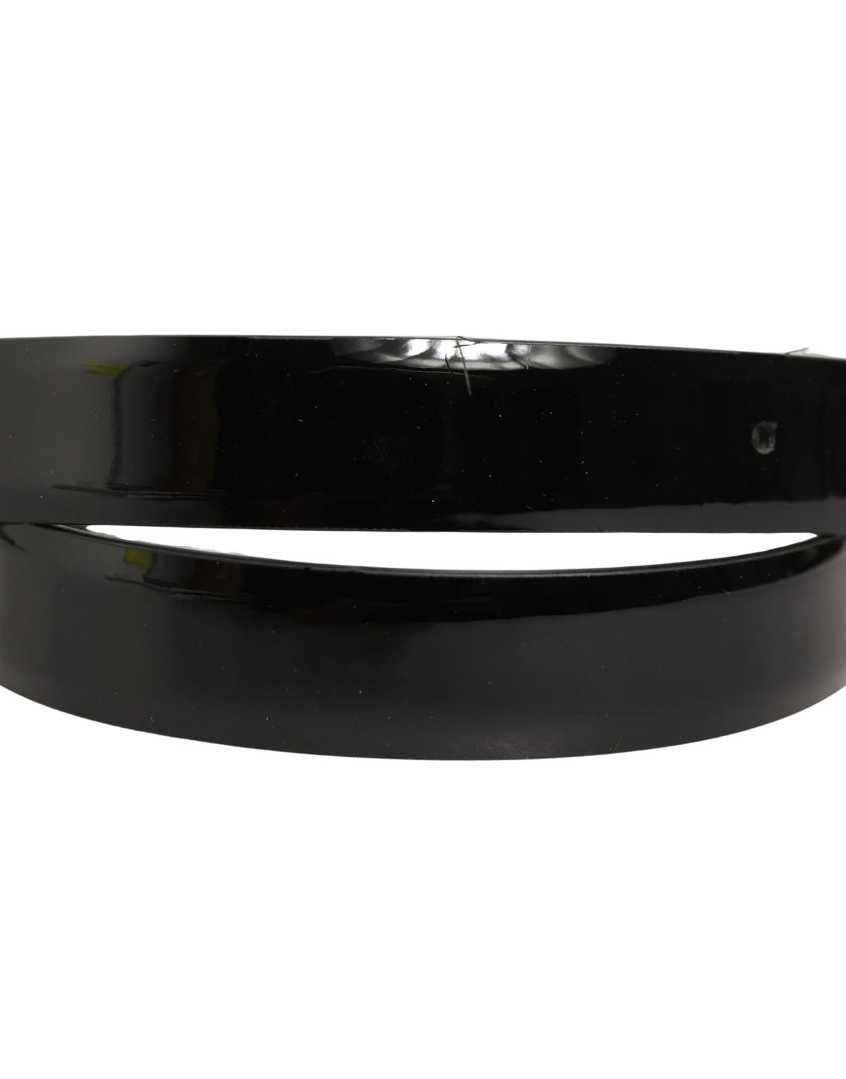 Black Classic Leather Silver Tone Buckle Belt