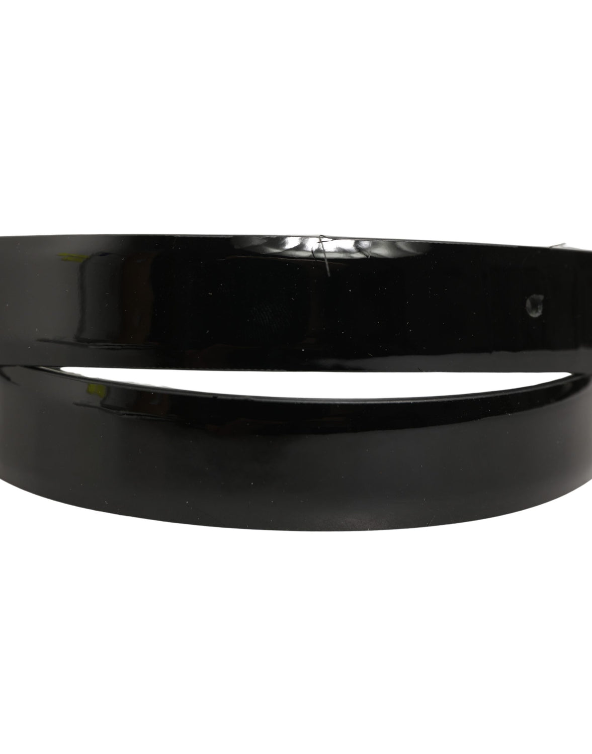 Black Classic Leather Silver Tone Buckle Belt