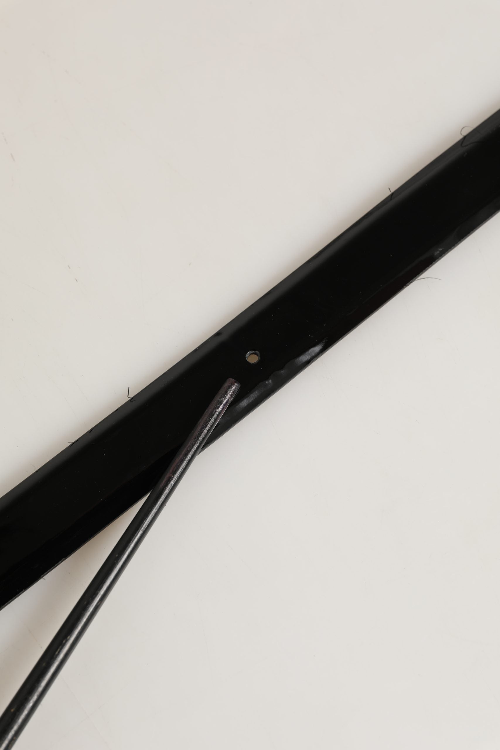 Black Classic Leather Silver Tone Buckle Belt