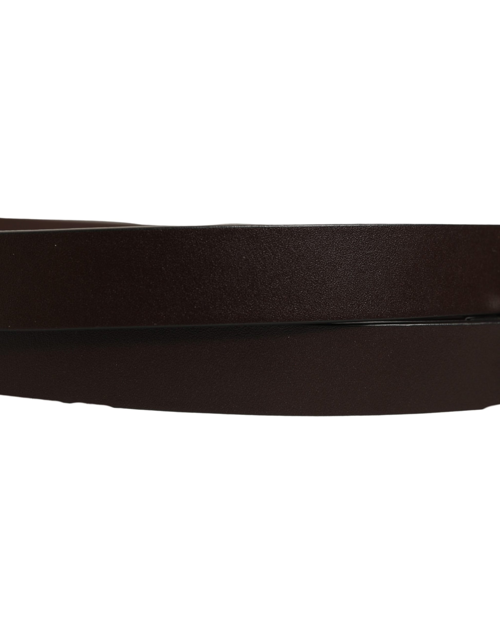 Brown Leather Double Wrap Metal Buckle Belt