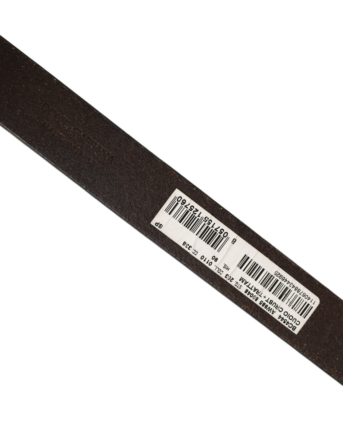 Brown Leather Silver Tone Metal Buckle Belt