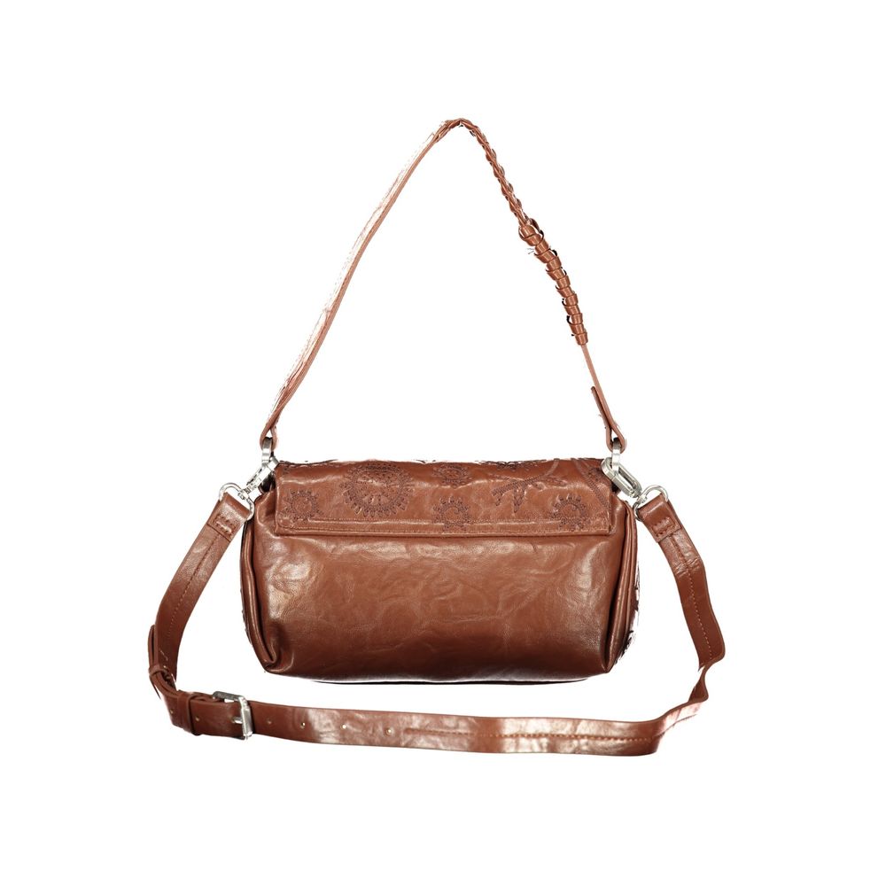 Brown Polyurethane Womens Bag