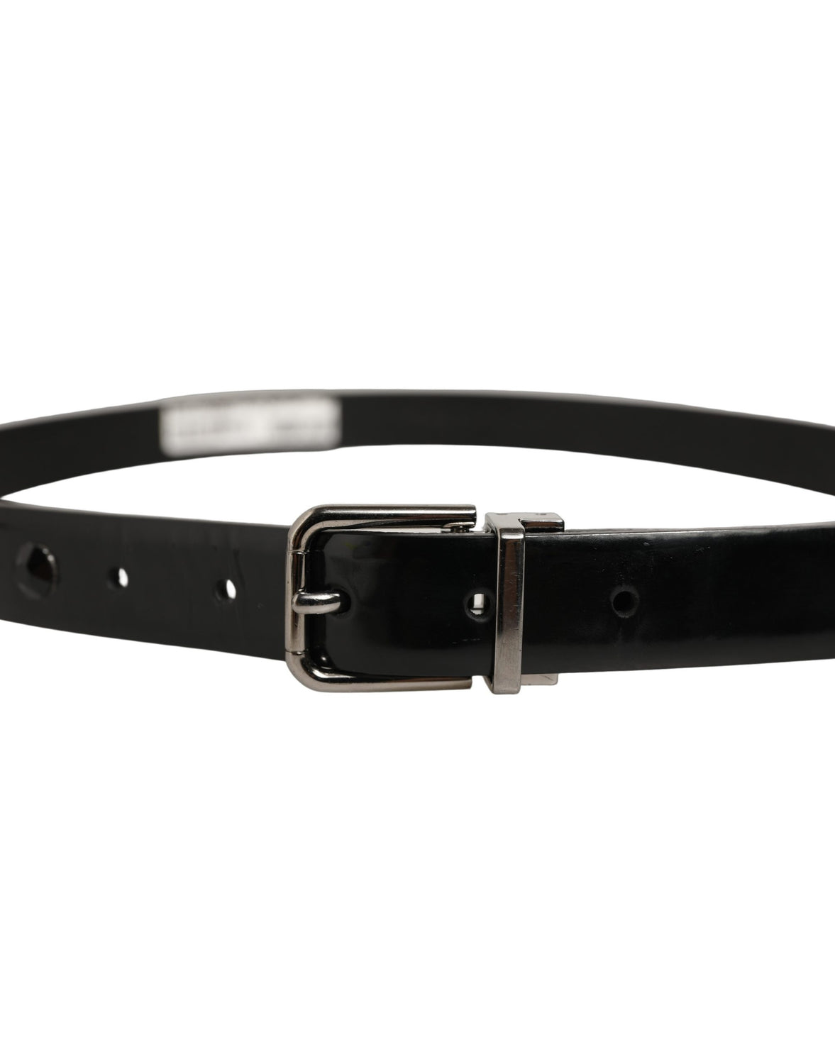 Black Leather Studs Silver Metal Buckle Belt