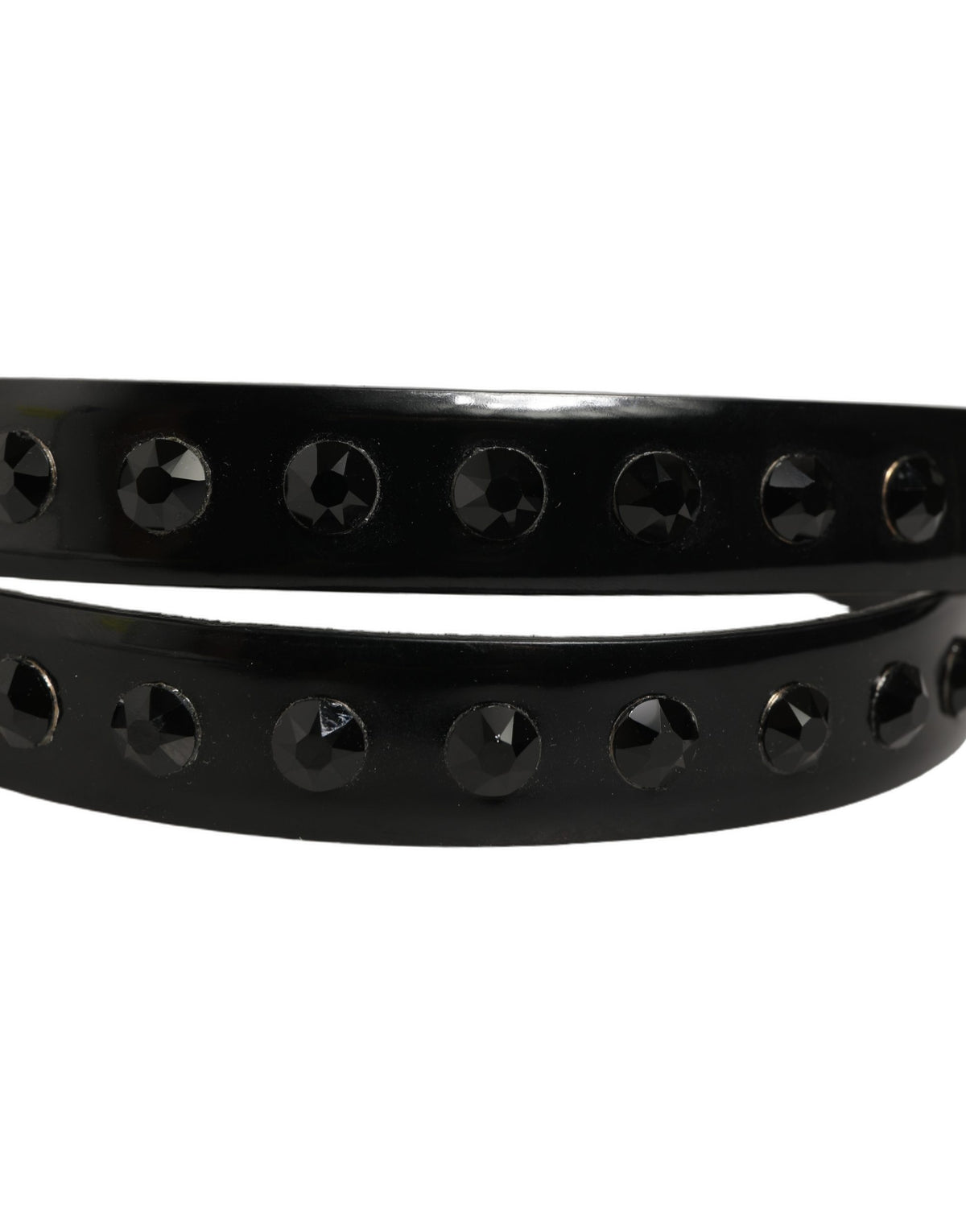 Black Leather Studs Silver Metal Buckle Belt