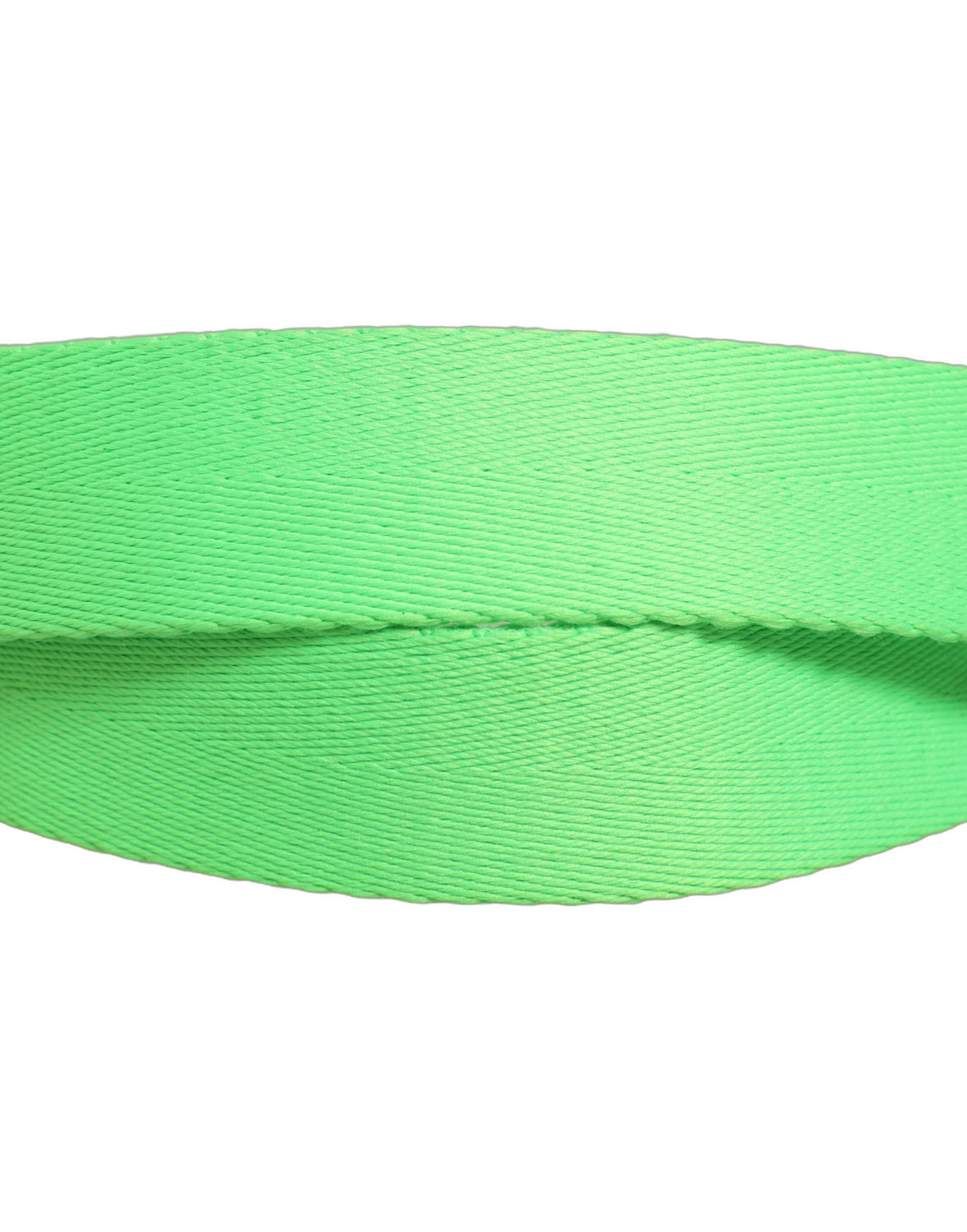 Green Canvas Logo Plaque Metal Buckle Belt
