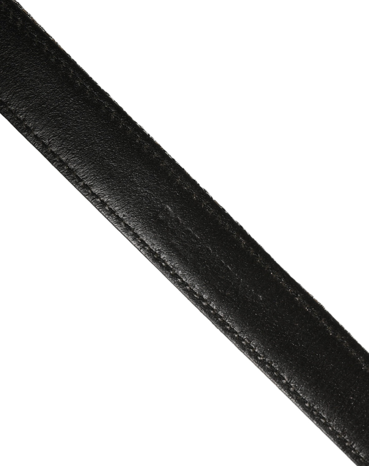 Silver Black Floral Jacquard Metal Buckle Belt