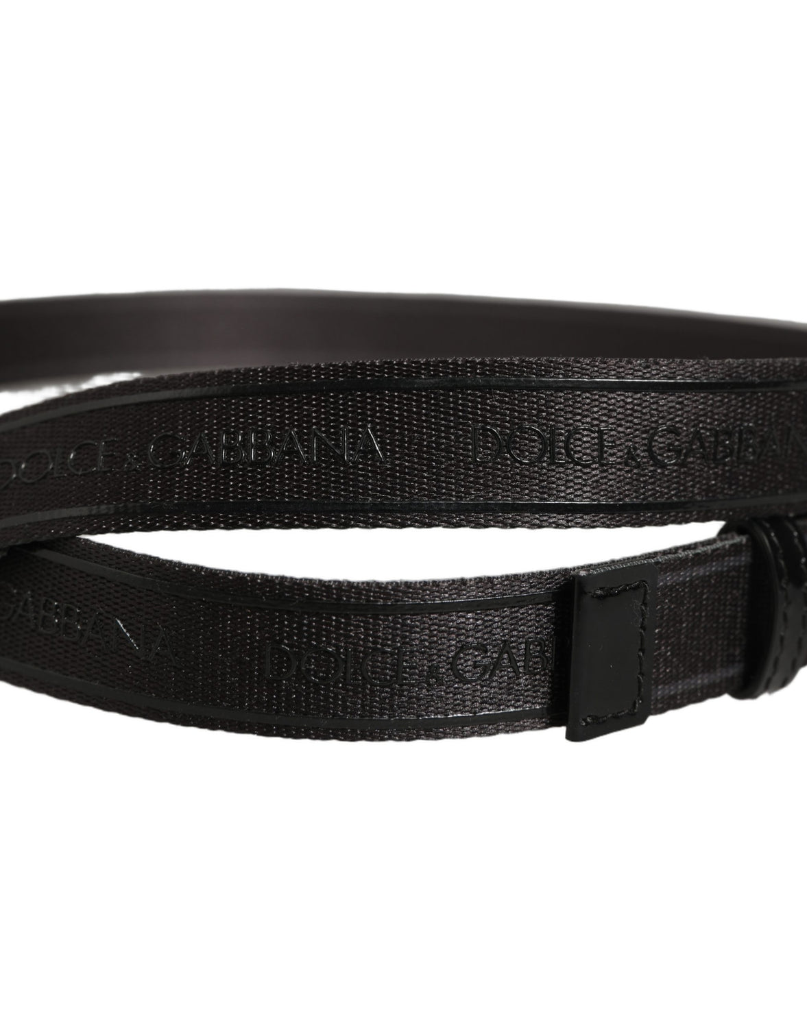 Men Black Nylon Webbing Plastic Buckle Belt