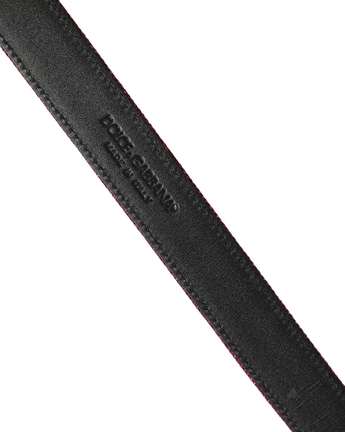 Men Fuchsia Glitter Silver Metal Buckle Belt