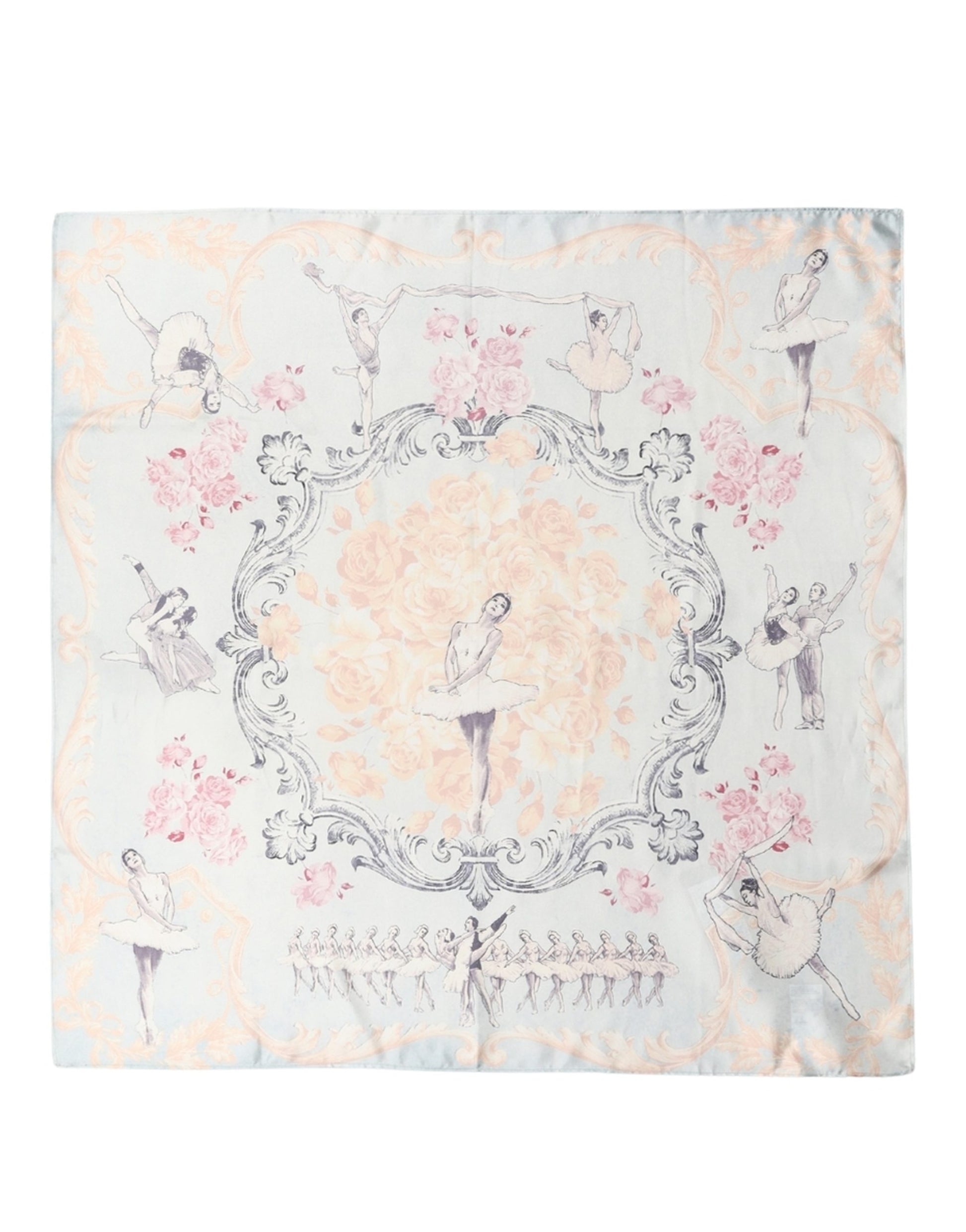 Men Multicolor Ballerina Floral Foulard Scarf