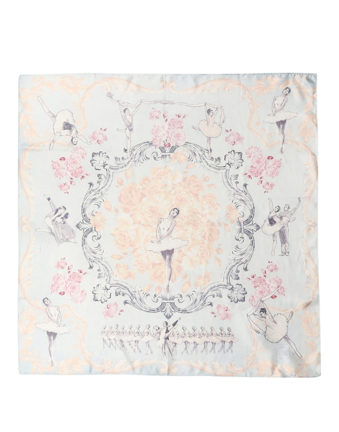 Men Multicolor Ballerina Floral Foulard Scarf