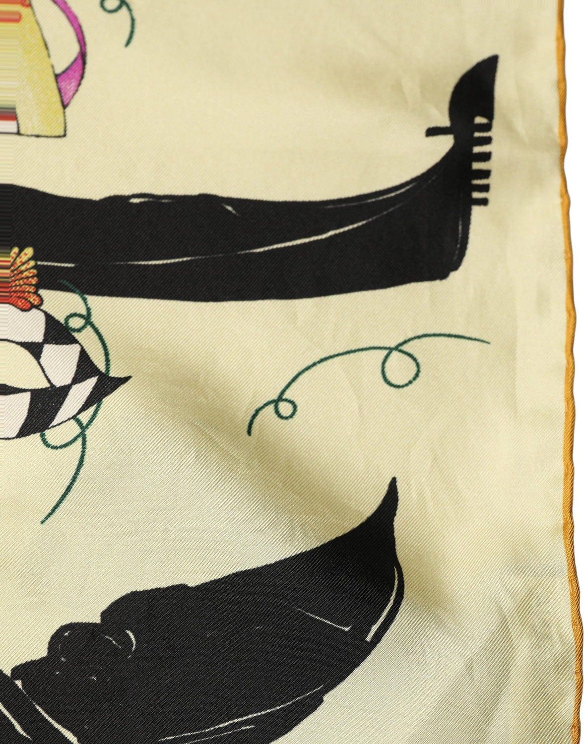 Cream Venezia Silk Twill Square Foulard Scarf