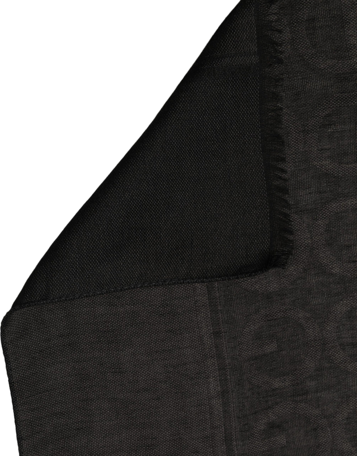 Black DG Logo Fringed Edge Lace Stole Scarf