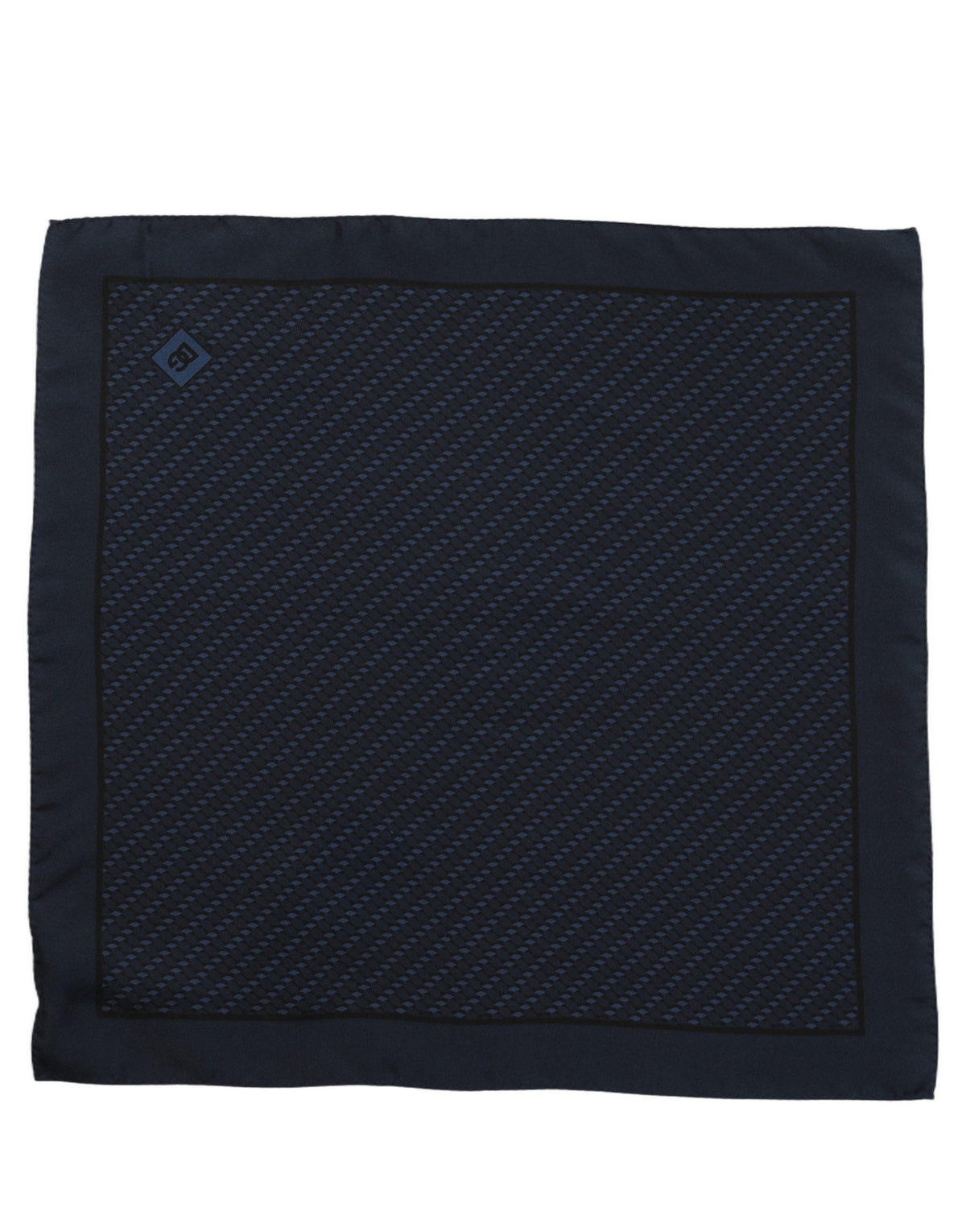 Dark Blue Silk Pocket Square Foulard Scarf