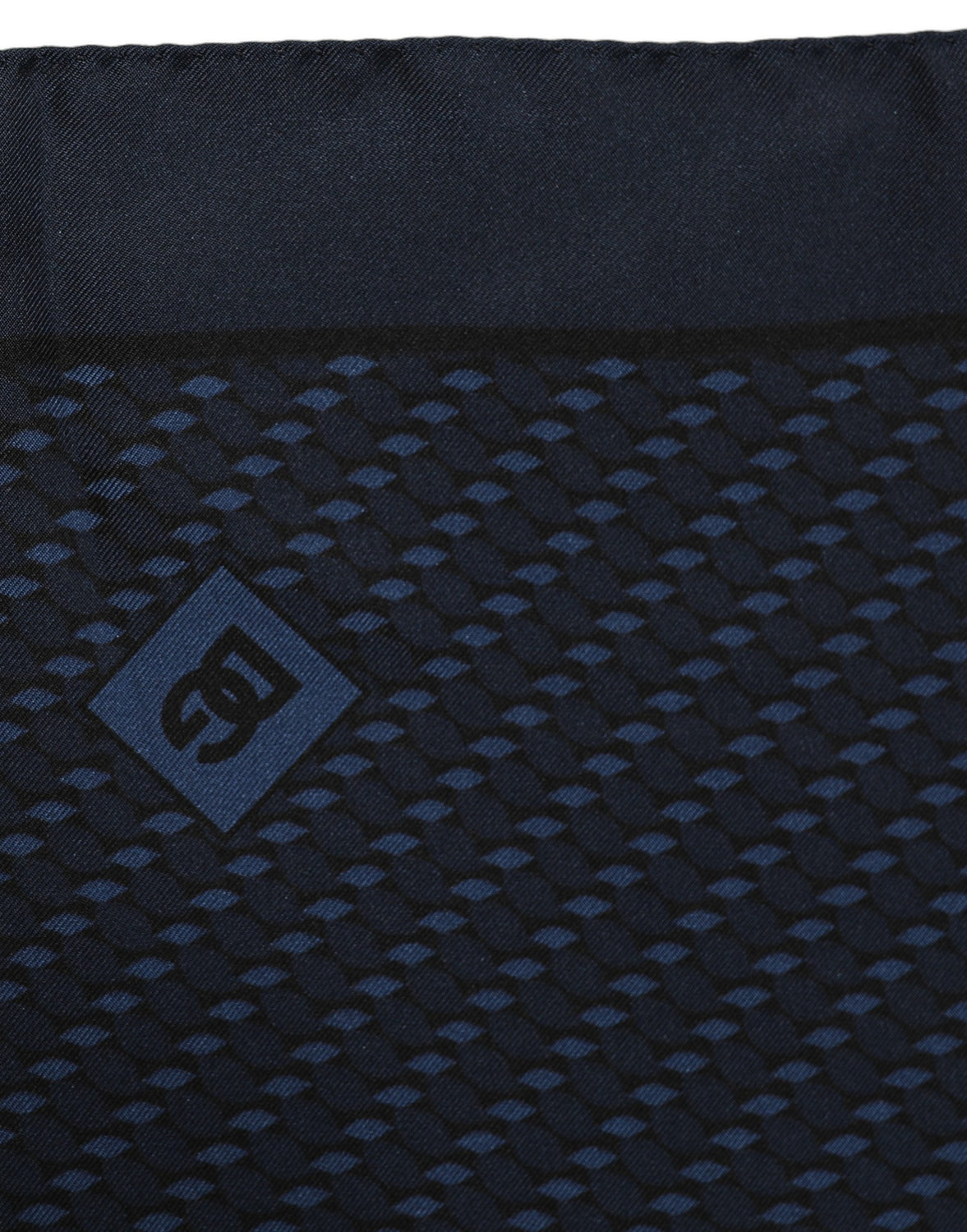 Dark Blue Silk Pocket Square Foulard Scarf