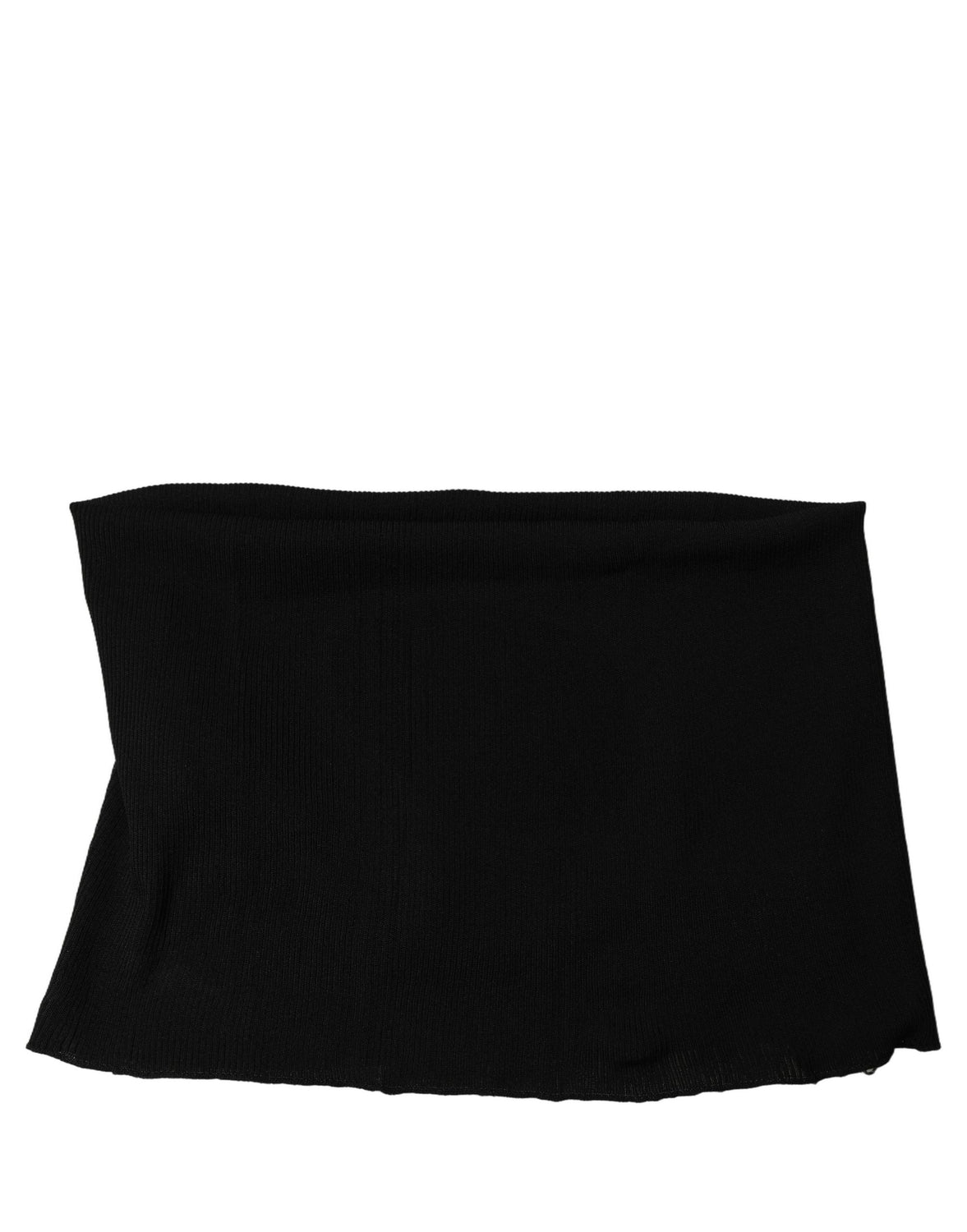 Men Black Viscose Knitted Neck Warmer Scarf