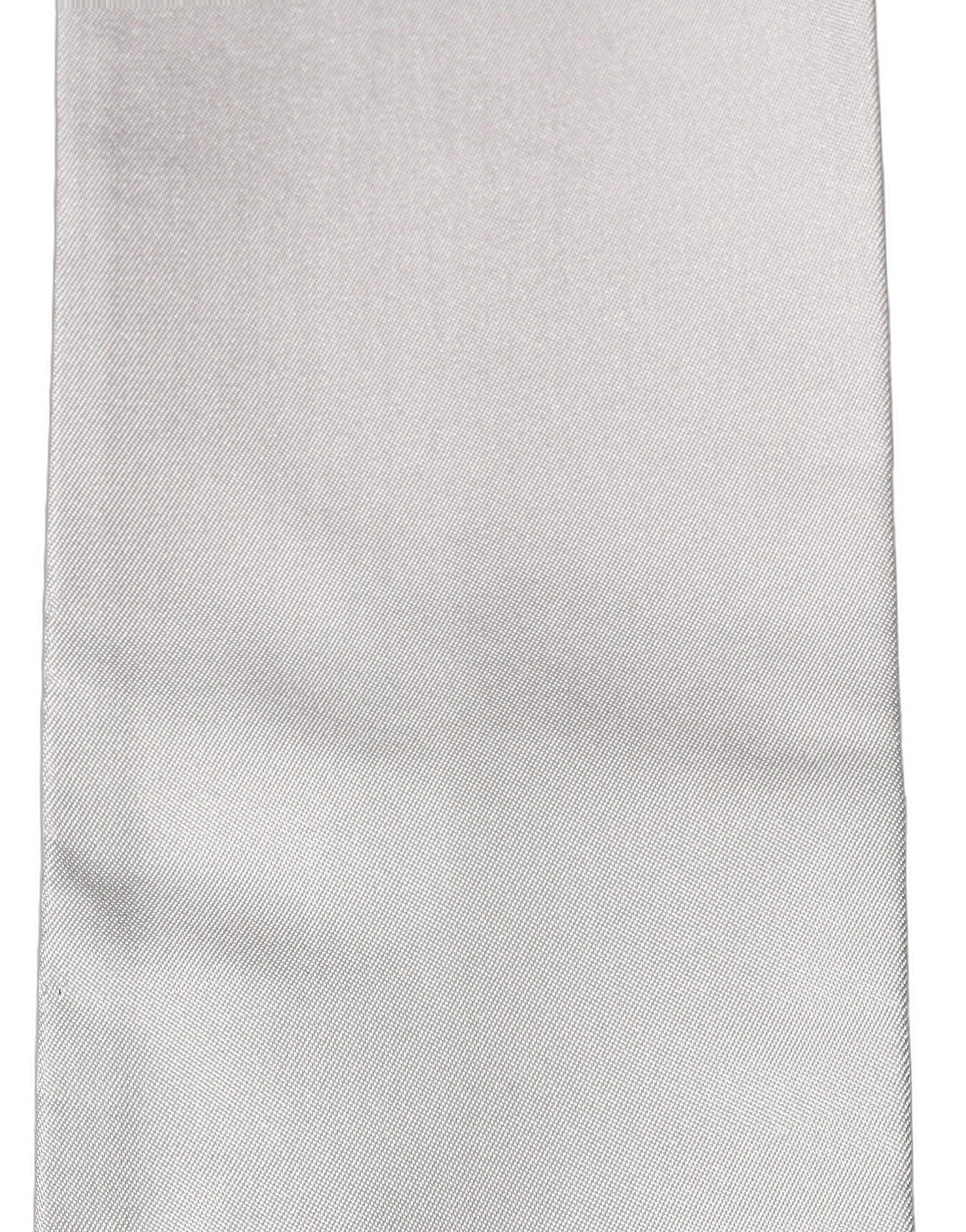 Light Gray Satin Silk Fringed Lace Stole Scarf