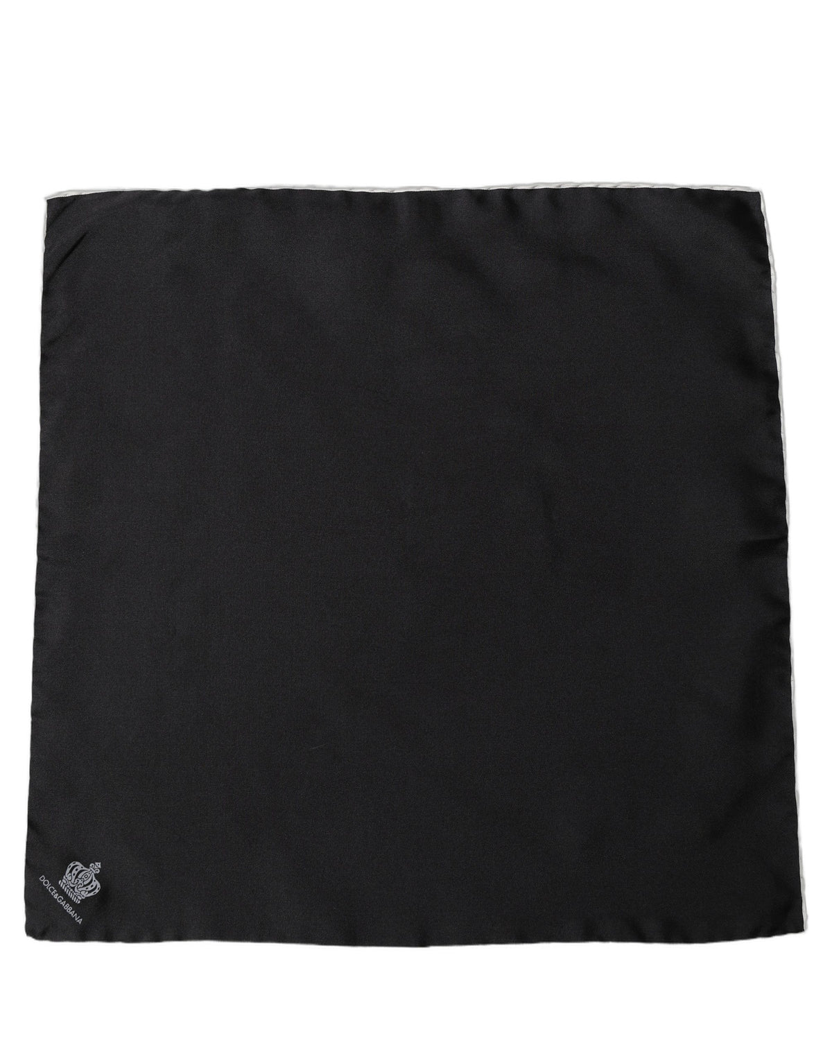 Men Black Silk Pocket Square Foulard Scarf