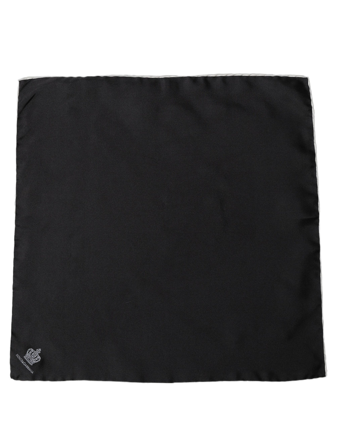 Men Black Silk Pocket Square Foulard Scarf