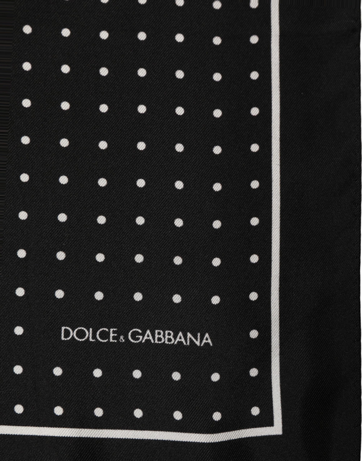Black Polka Dot Pocket Square Foulard Scarf
