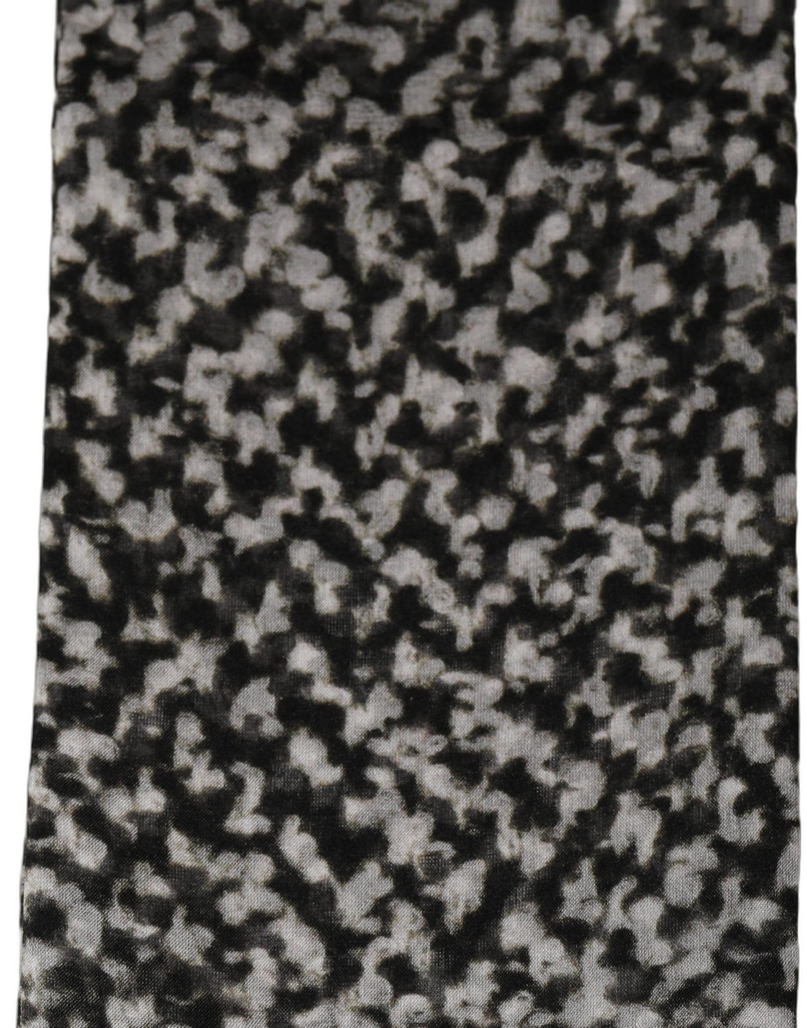 Black White Herringbone Tweed Shawl Scarf
