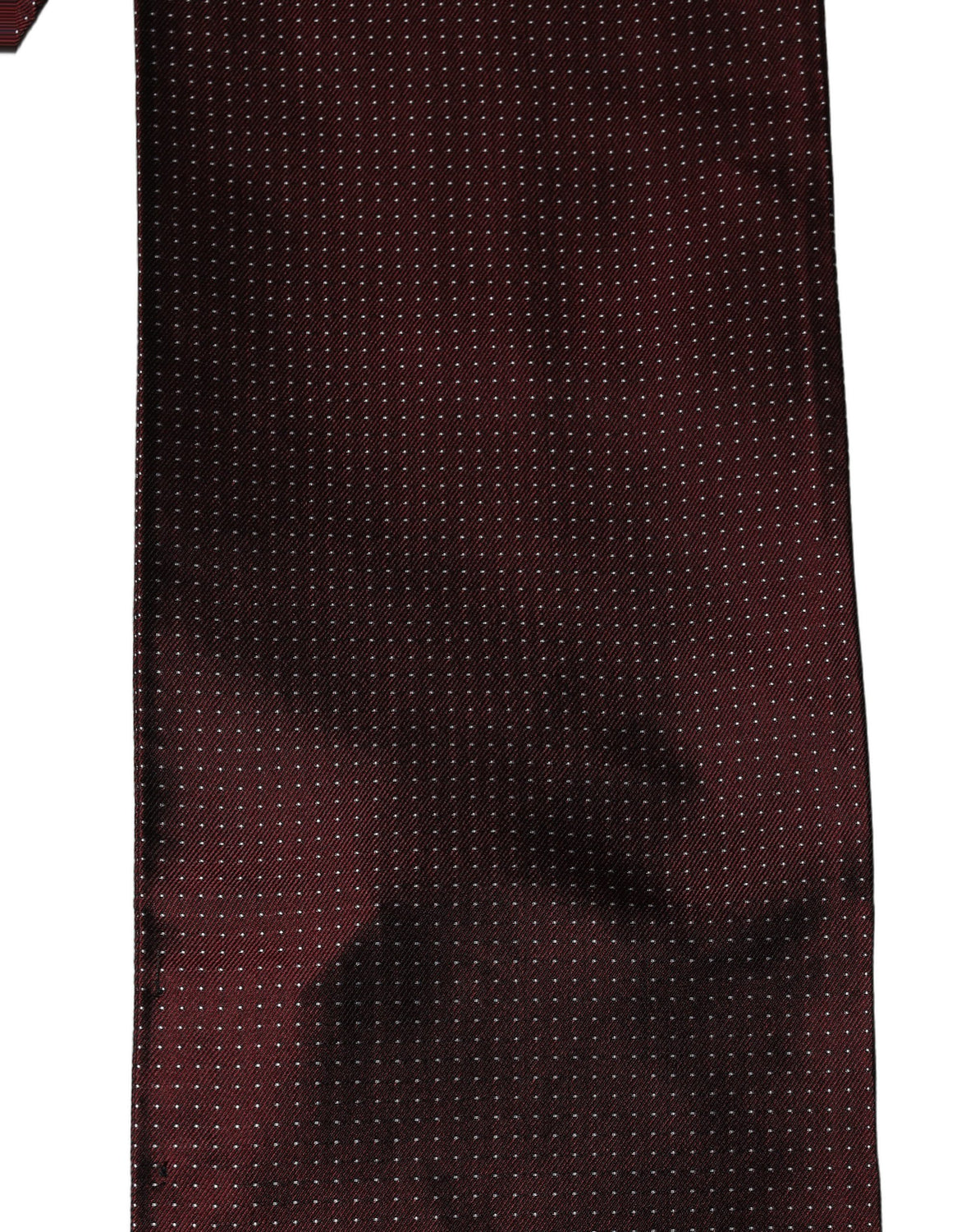 Burgundy Silk Dotted Fringed Neck Shawl Scarf