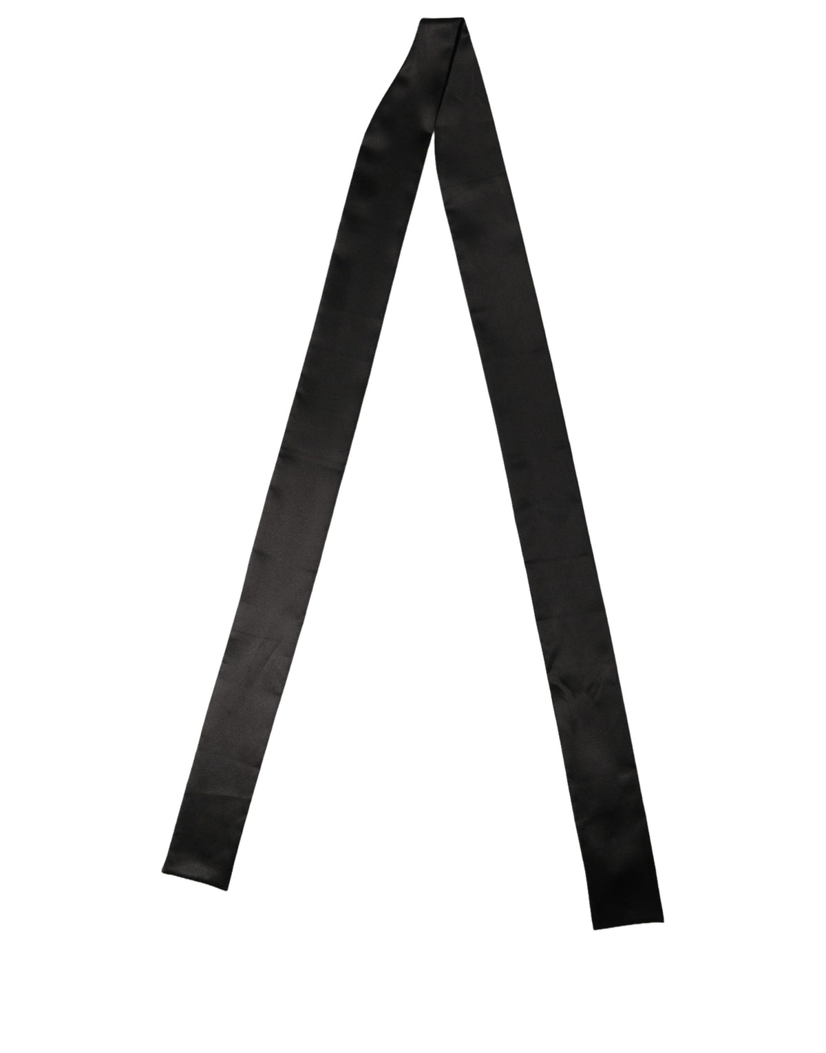 Men Black Satin Silk Skinny Neck Shawl Scarf