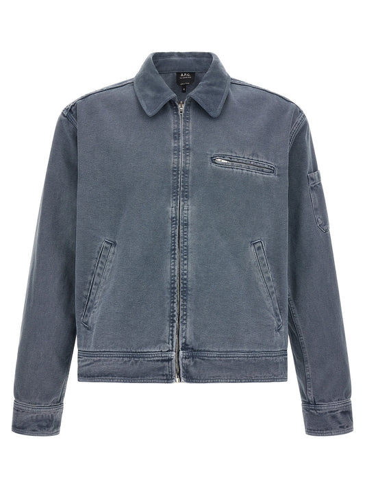 Gray Cotton Denim Jacket