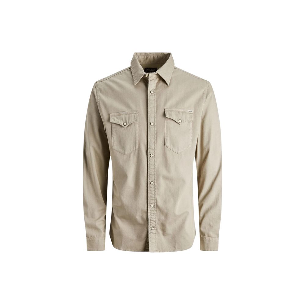 Beige Denim Shirt