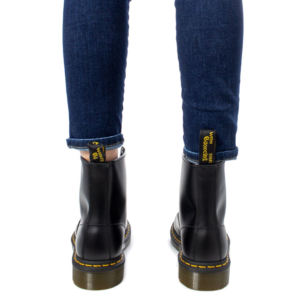 Black Leather Lace-Up Boots