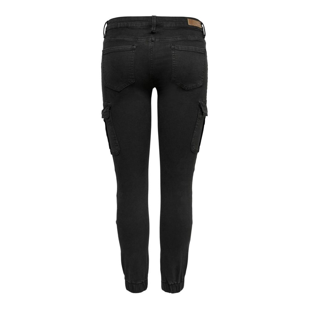 Black Cotton Cargo Pants
