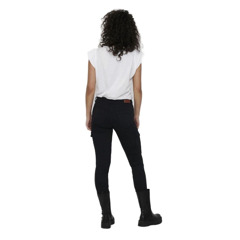 Black Cotton Cargo Pants