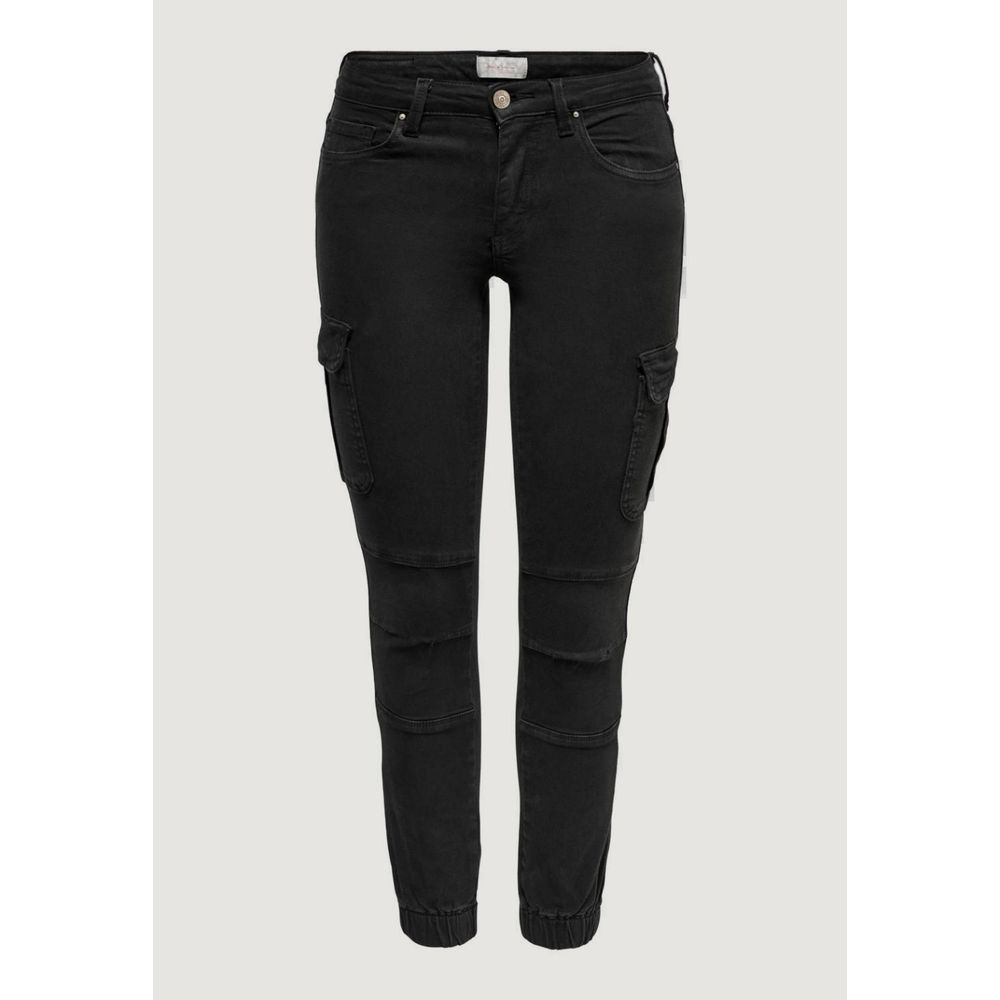 Black Cotton Cargo Pants